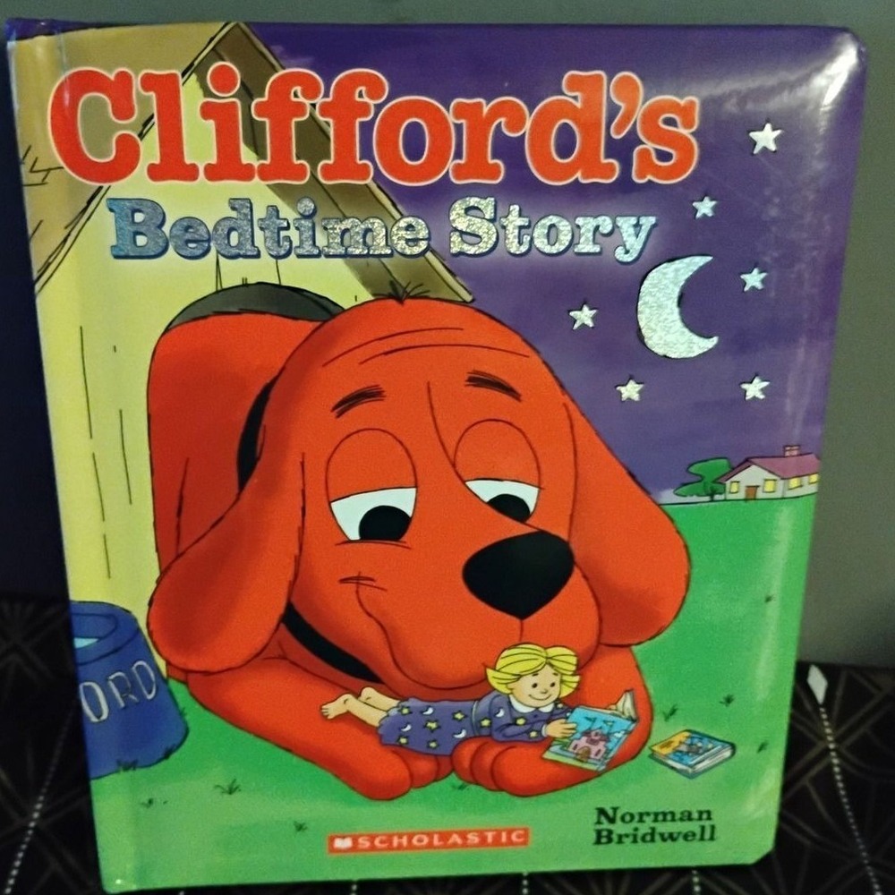 Clifford's Bedtime Story Padded Board Book Norman Bridwell Scholastic Glitter